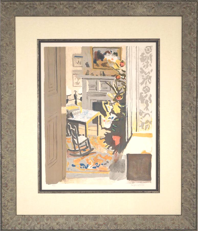 Christmas Tree, A Color Lithograph By Fairfield Porter